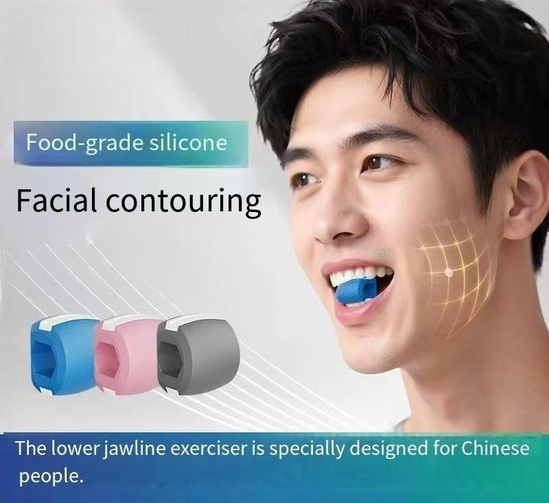 Masseter Muscle Trainer Jaw Line Andlitsvöðvar Æfingabúnaður Perioral Double Chin Shaper Food Grade Silicone Portable